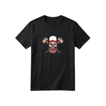 Erdem Kıds Unisex Kız Erkek Çocuk Baskılı Bisiklet Yaka Kısa Kollu Pamuklu Günlük T-shirt Skull And Crossbones Siyah Skull And Crossbones Siyah