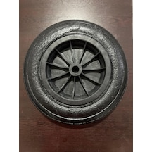 El Arabası Kauçuk Yük Taşıma Tekeri Burçlu Dubleks Dolgu Teker 335x70 Mm Plastik Gövdeli