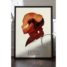 Game Of Thrones Siyah Ahşap Çerçeveli Poster, Film Duvar Tablosu
