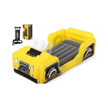 Şişirme Pompalı-Bestway 67714 4x4 Jeep Temalı Şişme Çocuk Yatağı Lacivert