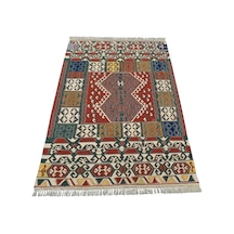 El Dokuma Benzersiz Yağcıbedir Yörük Yün Kilim 6410