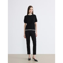 Lcw Modest Siyah Beli Lastikli Dar Fit Kadın Pantolon