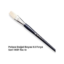 Pebeo 140F Doğal Beyaz Kıl Yağlı Boya-Akrilik Boya Fırçası No 18