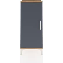 Arges Komodin 2 Raflı Tek Kapaklı 44x30x106 Çam-antrasit Atlas Çam
