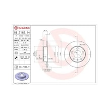 Skoda Fabia 2 Arka Fren Diski 2007-2014 Brembo 08716511 2adettir
