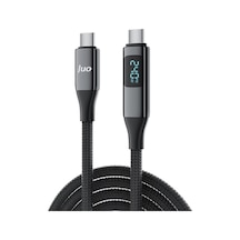 Juo 240W Usb 3.1 Gen2 10 Gbps E-mark Çipli Led Display 4K 60Hz Görüntü ve Type-c Hızlı Şarj Kablosu 2M