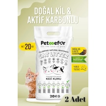 20 Kg Aktif Karbonlu Yeni Nesil Organik Kedi Kumu X2 Adet