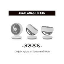 Sf-7701 Masaüstü Fan 3 Kademeli Hız, Kompakt Tasarım, 25w Enerji Tasarruflu Motor, 90 Ayarlanabilir Başlık .