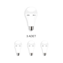 Cata Ct-4229 Şarjlı Led Ampul Beyaz 9w - 3 Lü Paket