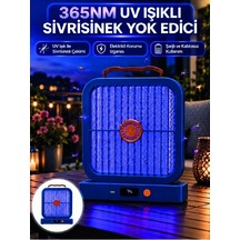 Hubrendy Tekno Şarjlı Uv Işıklı Sinek Öldürücü Cihaz Mavi Elektrikli Sivrisinek Yok Edici