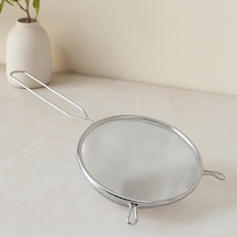 16 Cm Metal Saplı Tel Süzgeç Kulaklı Çok Renkli