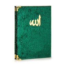 20 Adet - Kadife Kaplı Yasin Kitabı - Çanta Boy - Yeşil