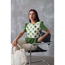 Verymoda Dantel Detaylı Bluz D2678 Zümrüt Zümrüt