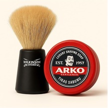 Arko Kase 150 Gr Tıraş Sabunu + Traş Fırçası Vintage Editiontıraş Fırçası / Klasik Islak Tıraş Seti