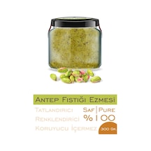 %100 Saf Antep Fıstığı Ezmesi Şeker İlavesiz Bi Kavanoz 330 Cc. Cam Kavanozda Antep Fıstık Ezmesi