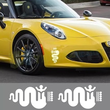 Alfa Romeo Logo Amblem Arma Oto Sticker Etiket Yapıştırma 2 Adet