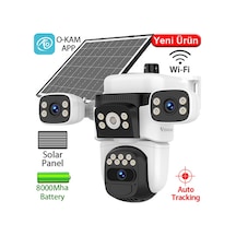 Vstarcam Cb621sr-wıfı 3x2mp Wi-fi Dış Mekan Güneş Enerjili Pt Güvenlik Kamerası - 3 Lensli, Renkli