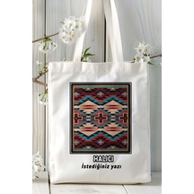Art Hediye Halıcı Baskılı Bez Omuz Çantası Kişiye Özel Model 3 Çok Renkli