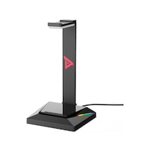 Taıdu We-100 Led Işıklı Kulaklık Tutucusu, Usb+type-c Şarj Portu, Telefon Tutucu Fonksiyonu, Plug&play, Siyah Siyah Siyah