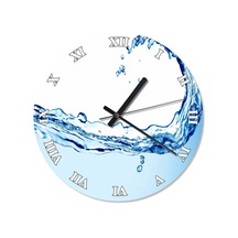 Suyun Esnekliği Akarlı Duvar Saati (408136466) Beyaz - Mavi