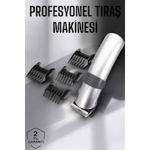 4 Taraklı Taşınabilir Profesyonel Saç Ve Sakal Kesme Tıraş Makinesi - Lisinya 5 Dk Hızlı Şarj