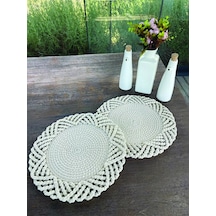 2'li Set Beyaz Amerikan Servis-leke Tutmaz 33 X 33 Cm Beyaz