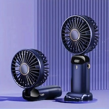 Mini Klima 5 Kademeli Şarjlı Taşınabilir Dijital Led Göstergeli El Fanı Vantilatör