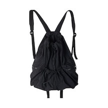 Dkııl Noıyb Kadın Erkek Naylon Sırt Çantası, Çoklu Cepler İle Su Siyah