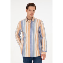 U.s. Polo Assn. Erkek Saks Gömlek Desenli 50291243-vr045 Saks