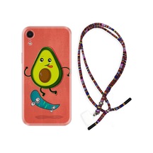 Apple Uyumlu iPhone XR Kılıf Rasta Boyun Askılı Avokado Skate 1741