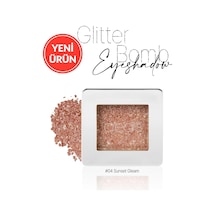 Mücevher Parlaklığında Yoğun Pigmentli Tekli Far Glitter Bomb Eyeshadow 04 Sunset Gleam Diğer