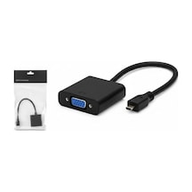 Hadron HDX7810 Micro USB to VGA Dişi Çevirici Adaptör - Siyah"