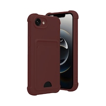 Apple İphone 16e Kelvin Kartvizitli Silikon - Bordo
