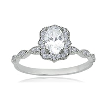 Mia Vento Effective Diamond Elegance Oval Tektaş Gümüş Yüzük