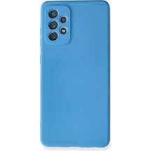Ilkeshop Newface Samsung Galaxy Uyumlu A72 Kılıf Nano İçi Kadife Silikon - Mavi