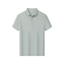 New Performance Arw98295 Serintutan-antibakteriyel-yüksek Kalite Çıtçıtlı Polo Yaka Tshirt Açık Yeşil