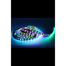 12 Volt Adreslenebilir Argb Pixel Şerit Led Ws2811 Metrede 60 Led Ip65 Dış Mekan 5 M