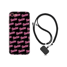 Apple Uyumlu iPhone 7 8 Kılıf Boyun Askılı Barbie 1404