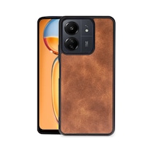Xiaomi Redmi 13c Uyumlu Kılıf Aras Deri Kapak - Taba