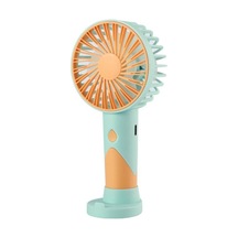 Feny Fn-f20 Mavi-turuncu Minifan Kademeli Ultra Sessiz Şarjlı Taşınabilir 500mah Mini El Fanı