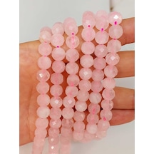 Pembe Kuvars Taşı Faset Kesim Dizi 8mm 42560 Çok Renkli