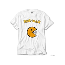 Pac Man Beyaz Tişört Beyaz