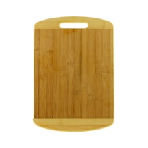 Bambu Oval Kenarlı Büyük Boy Kesim Panosu - Bambu Kesim Tahtası 26 X 36 Cm Kesme Tahtası Kahve