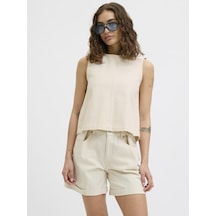 Jack & Jones Kadın Sirt Detayli Denim Bluz - Dora - 12277036 Off-white Denim