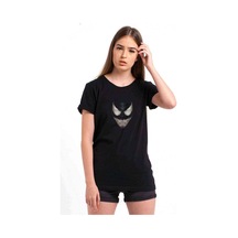 Venom Zinirli Baskılı Siyah Kadın Tshirt