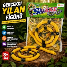 Oyuncak Gerçekçi Yılan Figürü Esnek Şaka Ve Eğlence Oyuncağı - Sarı