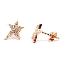 Zirkon Taşlı Trend Gümüş Yıldız Küpe