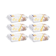 Sleepy Islak Havlu Mendil 90 Yaprak Sensitive 6 Lı Set Plastik Ka