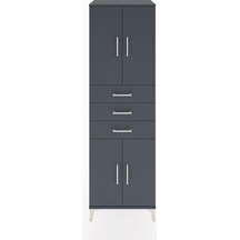 Hyperion Dolap 3 Raflı 3 Çekmeceli 4 Kapaklı 60x44x195 Antras... Antrasit