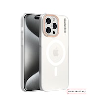 Apple iPhone 14 Pro Max Magsafe Uyumlu Mat Sert Klein Kılıf Beyaz